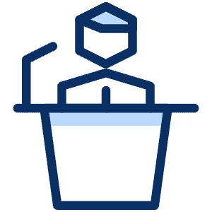 Businessman Speech Icon from Cyber Duotone - Free Set