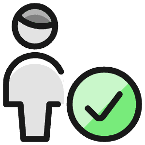 Single Man Actions Check 1 Icon from Ultimate Colors - Free Set