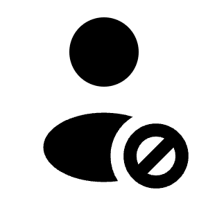 User Block Rounded Icon from Solar Bold Set
