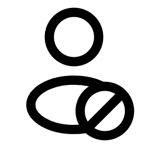 User Block Rounded Icon from Solar Linear Set