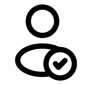 User Check Rounded Icon from Solar Linear Set