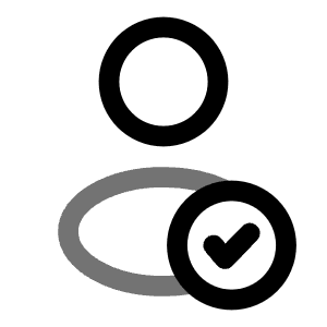 User Check Rounded Icon from Solar Line Duotone Set