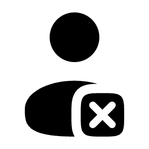 User Cross Icon from Solar Bold Set