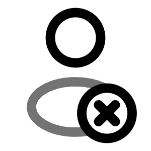 User Cross Rounded Icon from Solar Line Duotone Set