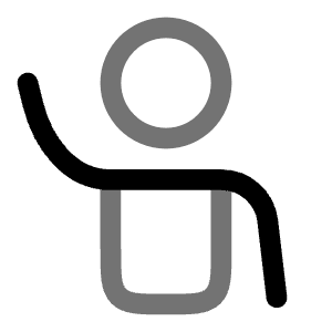 User Hand Up Icon from Solar Line Duotone Set