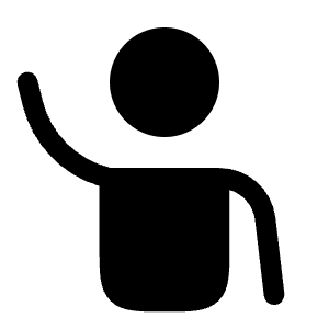 User Hand Up Icon from Solar Bold Set