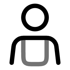 User Hands Icon from Solar Line Duotone Set