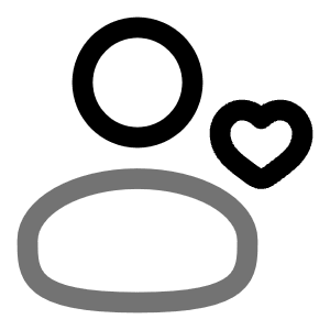 User Heart Icon from Solar Line Duotone Set