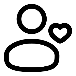 User Heart Icon from Solar Linear Set