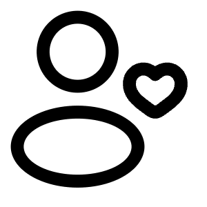 User Heart Rounded Icon from Solar Linear Set