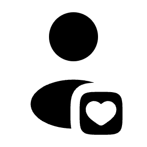 User Heart Rounded Icon from Solar Bold Set