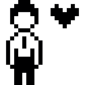 User Man Love Icon from Pixel - Free Set