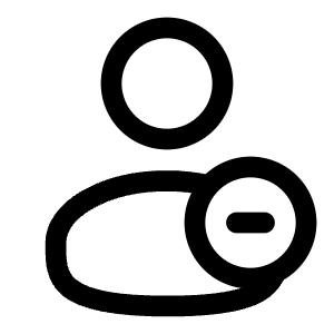 User Minus Icon from Solar Linear Set