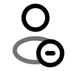 User Minus Rounded Icon from Solar Line Duotone Set