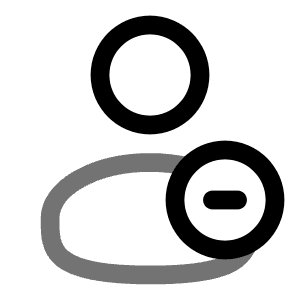 User Minus Icon from Solar Line Duotone Set