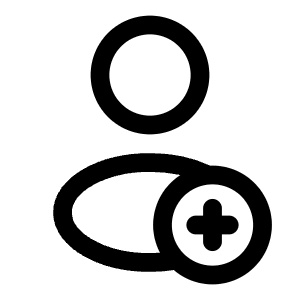 User Plus Rounded Icon from Solar Linear Set