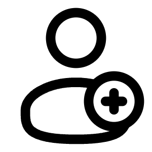 User Plus Icon from Solar Linear Set