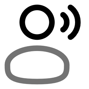 User Speak Icon from Solar Line Duotone Set