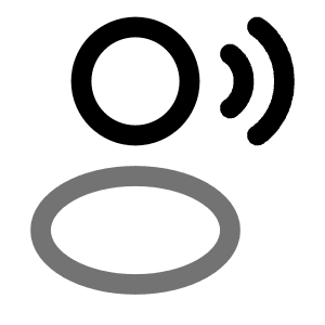 User Speak Rounded Icon from Solar Line Duotone Set