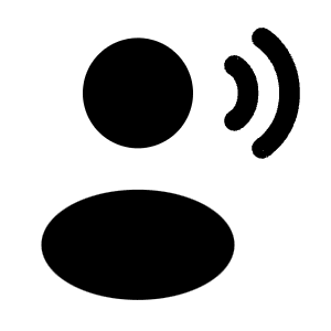 User Speak Rounded Icon from Solar Bold Set
