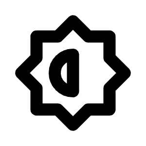 Brightness Half Icon from Tabler Line Set