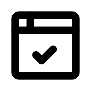 Browser Check Icon from Tabler Line Set