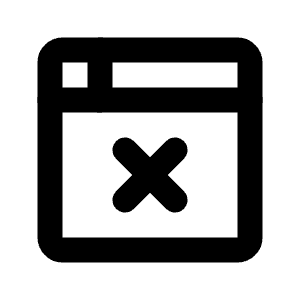 Browser X Icon from Tabler Line Set