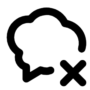 Bubble X Icon from Tabler Line Set