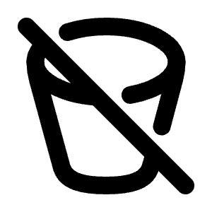 Bucket Off Icon from Tabler Line Set