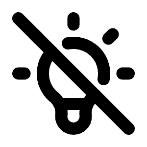 Bulb Off Icon from Tabler Line Set