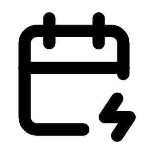 Calendar Bolt Icon from Tabler Line Set