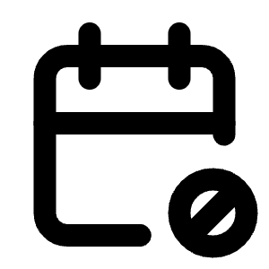 Calendar Cancel Icon from Tabler Line Set