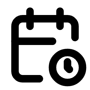 Calendar Clock Icon from Tabler Line Set