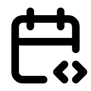 Calendar Code Icon from Tabler Line Set