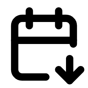 Calendar Down Icon from Tabler Line Set