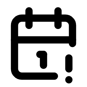 Calendar Exclamation Icon from Tabler Line Set