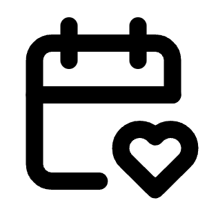 Calendar Heart Icon from Tabler Line Set