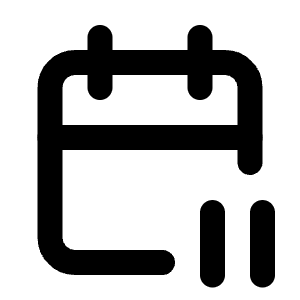 Calendar Pause Icon from Tabler Line Set