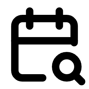 Calendar Search Icon from Tabler Line Set