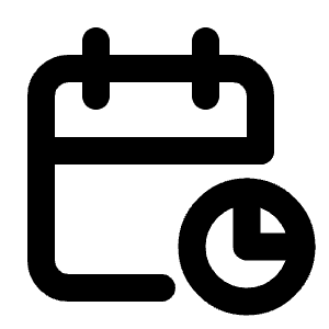 Calendar Stats Icon from Tabler Line Set