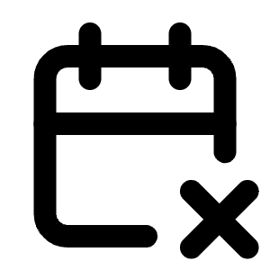 Calendar X Icon from Tabler Line Set