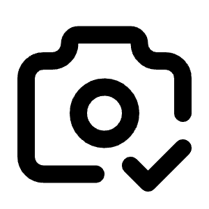 Camera Check Icon from Tabler Line Set