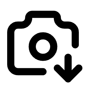 Camera Down Icon from Tabler Line Set