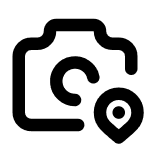 Camera Pin Icon from Tabler Line Set