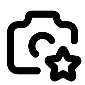 Camera Star Icon from Tabler Line Set