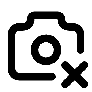 Camera X Icon from Tabler Line Set