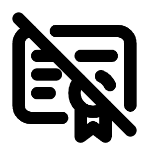 Certificate Off Icon from Tabler Line Set