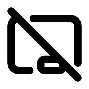 Chalkboard Off Icon from Tabler Line Set