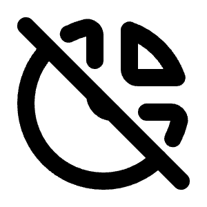 Chart Pie Off Icon from Tabler Line Set
