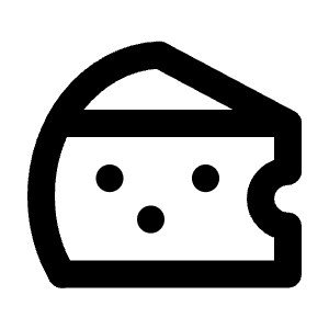 Cheese Icon from Tabler Line Set